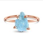 Rose Gold Plated 925 Sterling Silver Rainbow Faceted Moonstone Jewelry Pear Cut