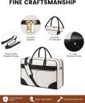 Large Beige Carry On Overnight Duffle Airplane Approved Travel Bag with Laptop