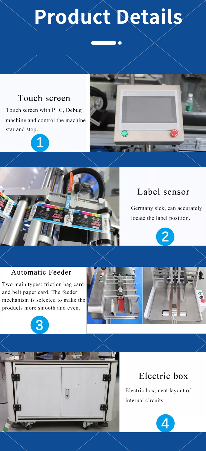 1 mm Bag Corner Flat Apply Surface FK812 Mylar Label Applicator Machine With Printer