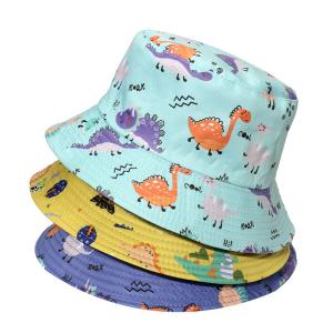 Wholesale Cute Cartoon Dinosaur Fisherman Hat Sunshade Sun Protection Casual All-Match Bucket Hat from china suppliers