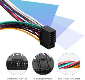 Wholesale 18AWG 4 Speaker 16 Pin Car Stereo Connector Electrical Wiring Harness from china suppliers