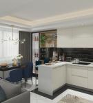 Prefabricated Walnut Kitchen Cabinets Wooden Furniture Cupboard Joinery