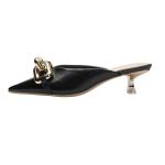 8001-2 Korean Fashion Pointed Shallow Mouth High Heels Metal Buckle Thin Sexy
