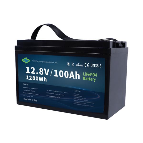 Hertz 12100 Deep Cycle LiFePO4 Battery 12.8V 100Ah for Energy Storage, High