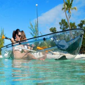 Wholesale Durable Clear Fiberglass Fishing Boats , Waterproof Hatch 12 Foot Canoe from china suppliers