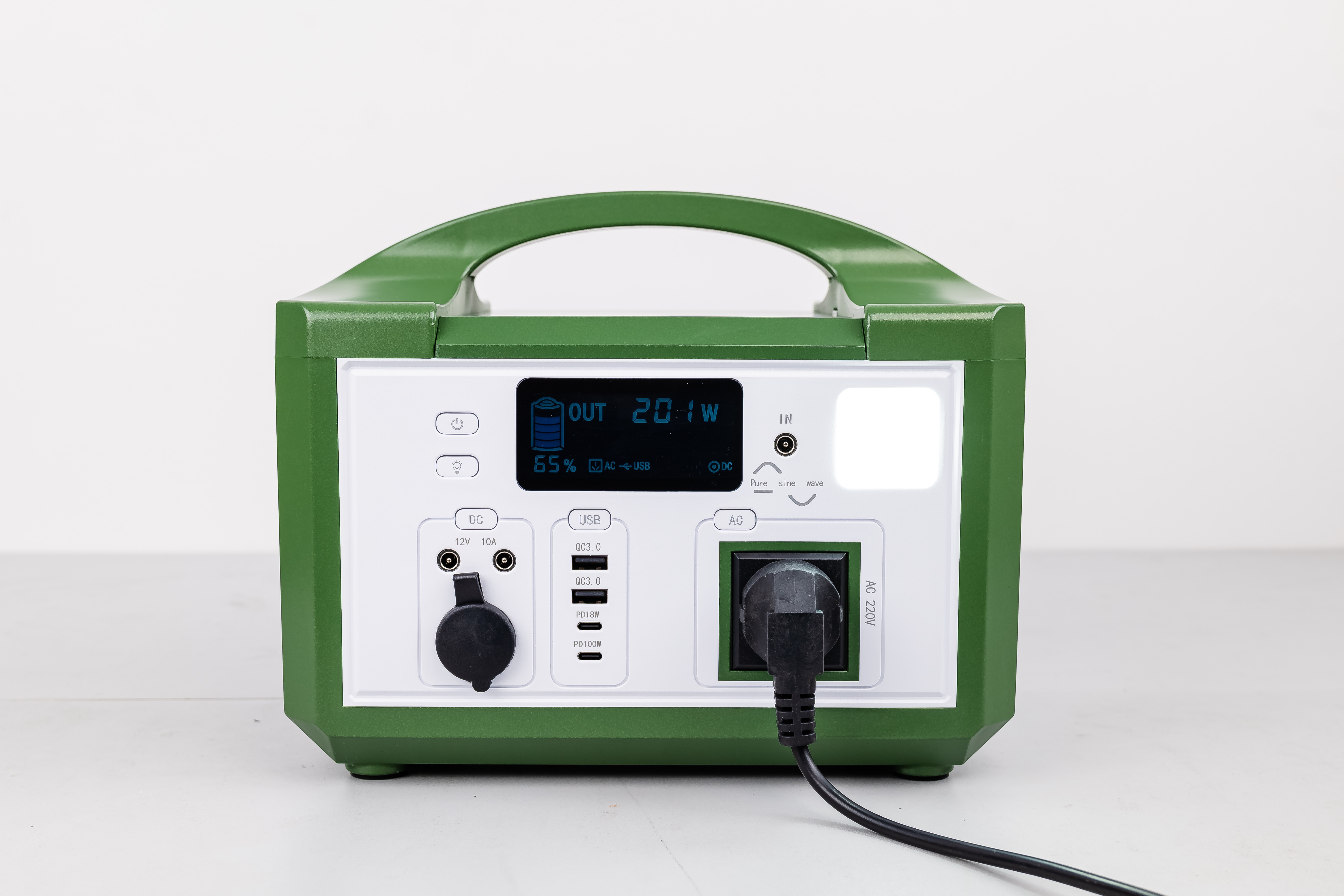 High Efficiency AC 300W 220V Output Portable Solar Generator Rechargeable LifePO4 Battery For Outdoor Hiking