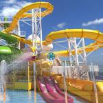 Outdoor Commercial Water Park Swimming Pool Rides Fiberglass Slide