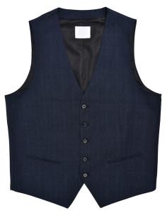 Wholesale Customized Mens Tailored Vest Navy Check Anti Wrinkle OEM Service from china suppliers