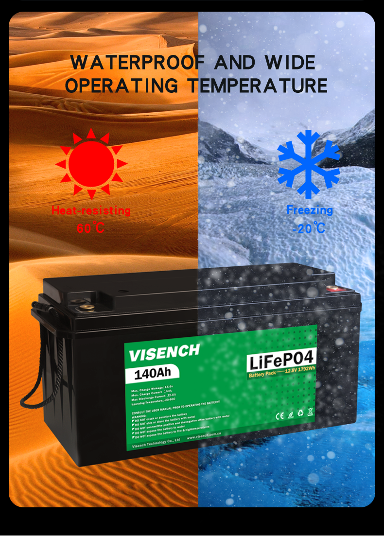 VS12.8-140 Custom LiFePO4 Battery Pack 12.8V 140Ah 5000 cycles CE RoHs MSDS UN38.3