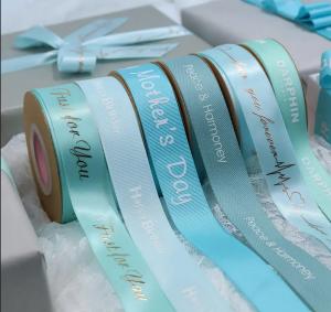 Wholesale Flower Shop Gift Packing Wrapping Twill Ribbon Printing With Logo from china suppliers