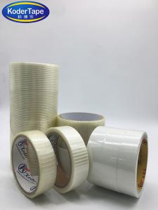 Wholesale Heat Resistant PET Fiberglass Mesh Double Sided 500m Filament Strapping Tape from china suppliers