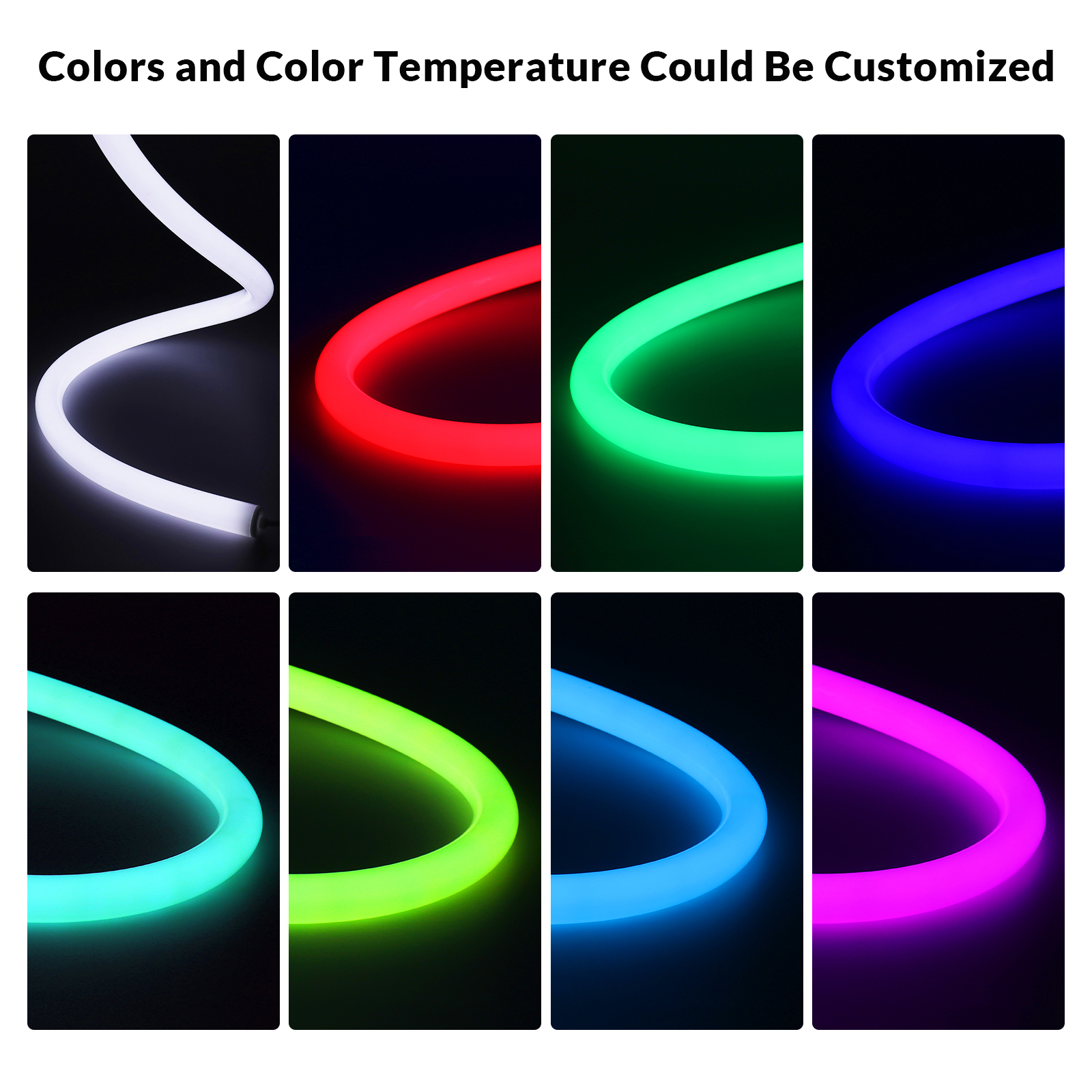 360 Silicone Neon Flex Diffuser Dimmable LED Strip Neon Light Diffuser