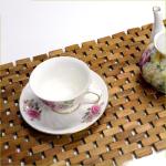Teak Wood FEDEX Bathroom Non Slip Mat Breathable 0.28 Inch