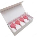 Face Skin Lifting Vacuum Rubber Massage Cups Anti Cellulite Height 96mm
