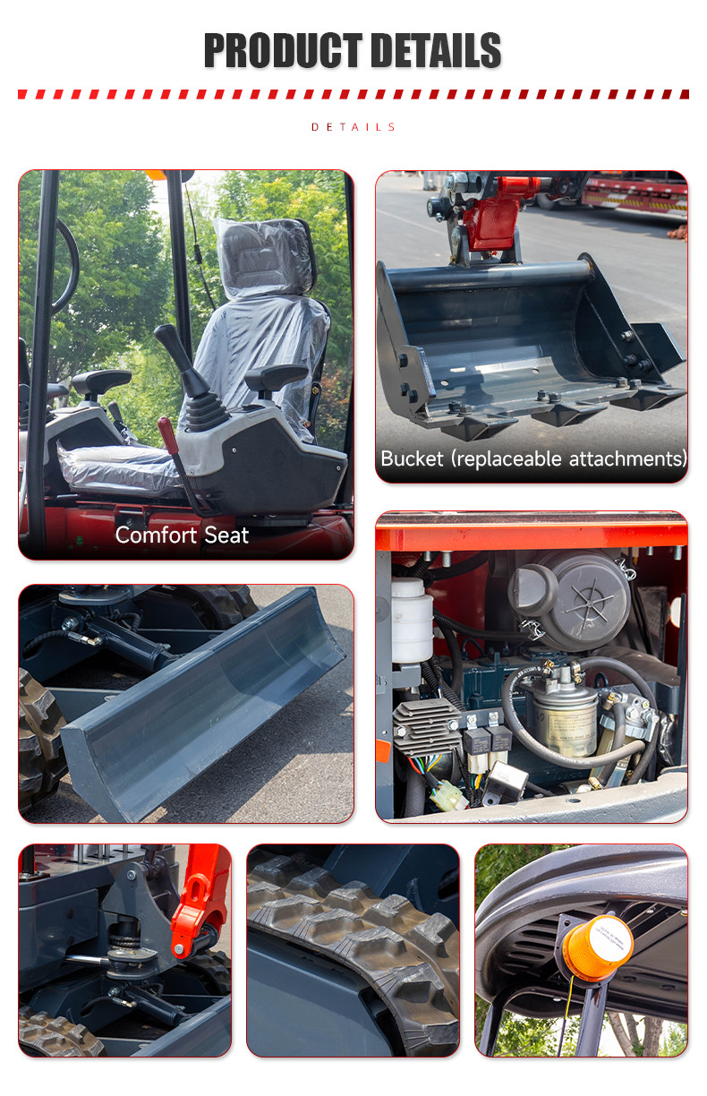 Compact Powerful Mini Hydraulic Excavator With 1800kg Operating Weight