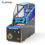 Coin operated basketball game with video screen electronic MVP basketball