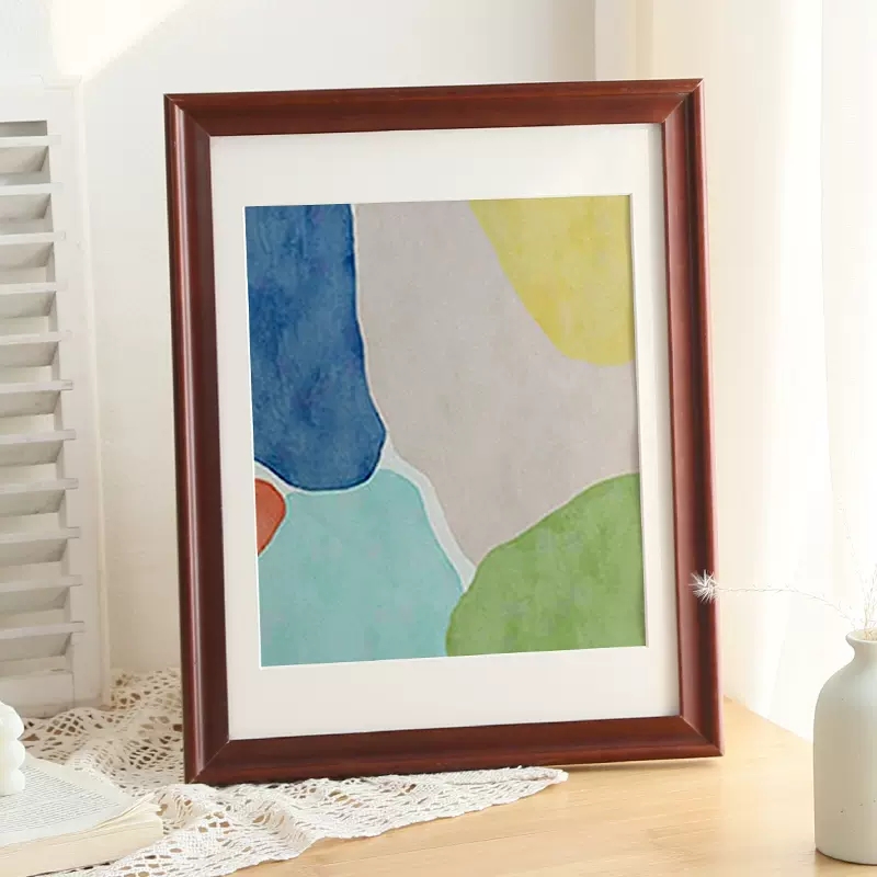 Nordic Style Oil Painting Photo Frame Square 10x10 Inch Tabletop Frames For Photos