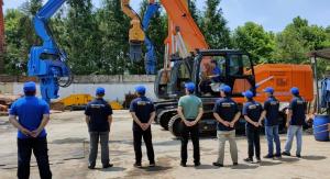 Wholesale Watercourse Vibro Excavator Cement Sheet Pile Driver from china suppliers