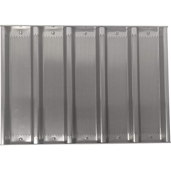 RK Bakeware China Foodservice NSF Commercial Bakeware 5 Count 3 Inch Sub Sandwich Roll Pan Baking Tray
