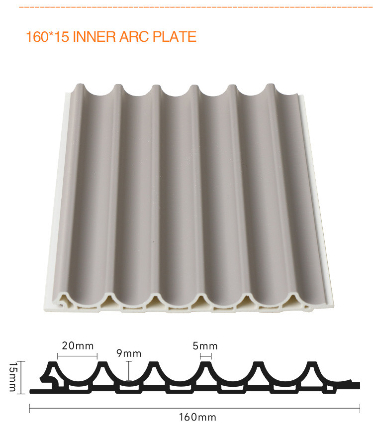 Customized Sizes Antimicrobial Decorative WPC Wood Panels 15mm
