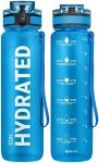 32oz Motivational Sports Water Bottle with Time Marker - Times to Drink - Tritan