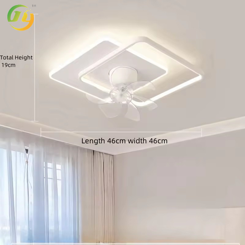 SENKAI Metal ABS Acrylic Blade Ceiling Fan LED Light Source Remote Control Copper Home B