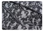 Black 100% Polyester Lace Fabric for Nightwear , Lingerie CY-CT8562