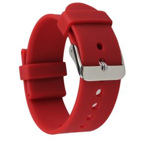 Wholesale 20mm TPU Watch Band , SHX Rubber Wrist Watch Straps Red Color from china suppliers