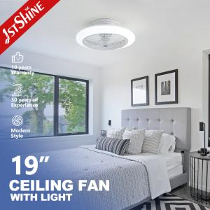 Wholesale 19 Inches LED Ceiling Fan , Quiet Dc Motor Flush Mount Ceiling Fan With Light from china suppliers