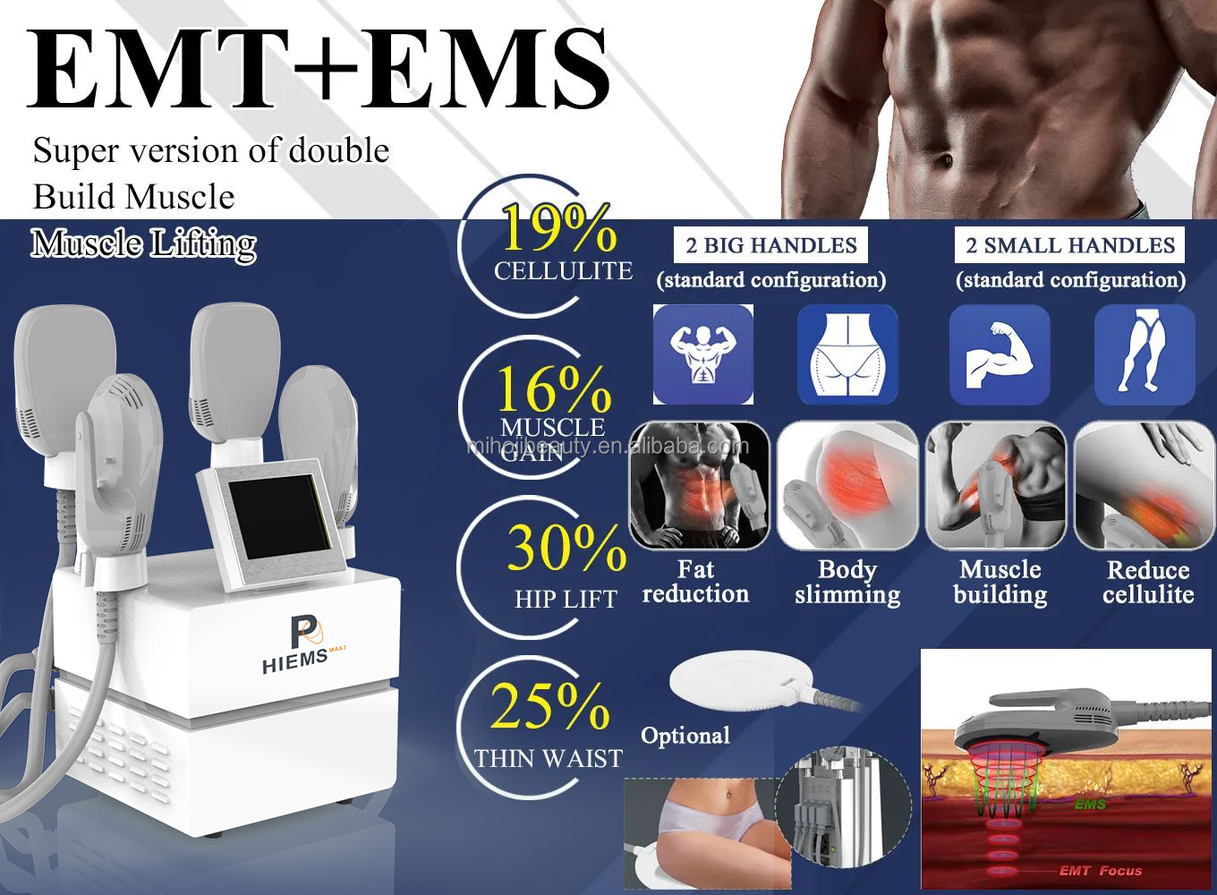 High Frequency Hiemt Sculpting Body Machine For Lifting Buttock And Reducing Cellulite