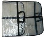 Transparent PVC Dress Bag, Suit Garment Bags With Nylon Handle, Black Border