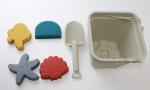 6 Piece Silicone Beach Toy Set Bucket Colorful For Water Floating Entertainment