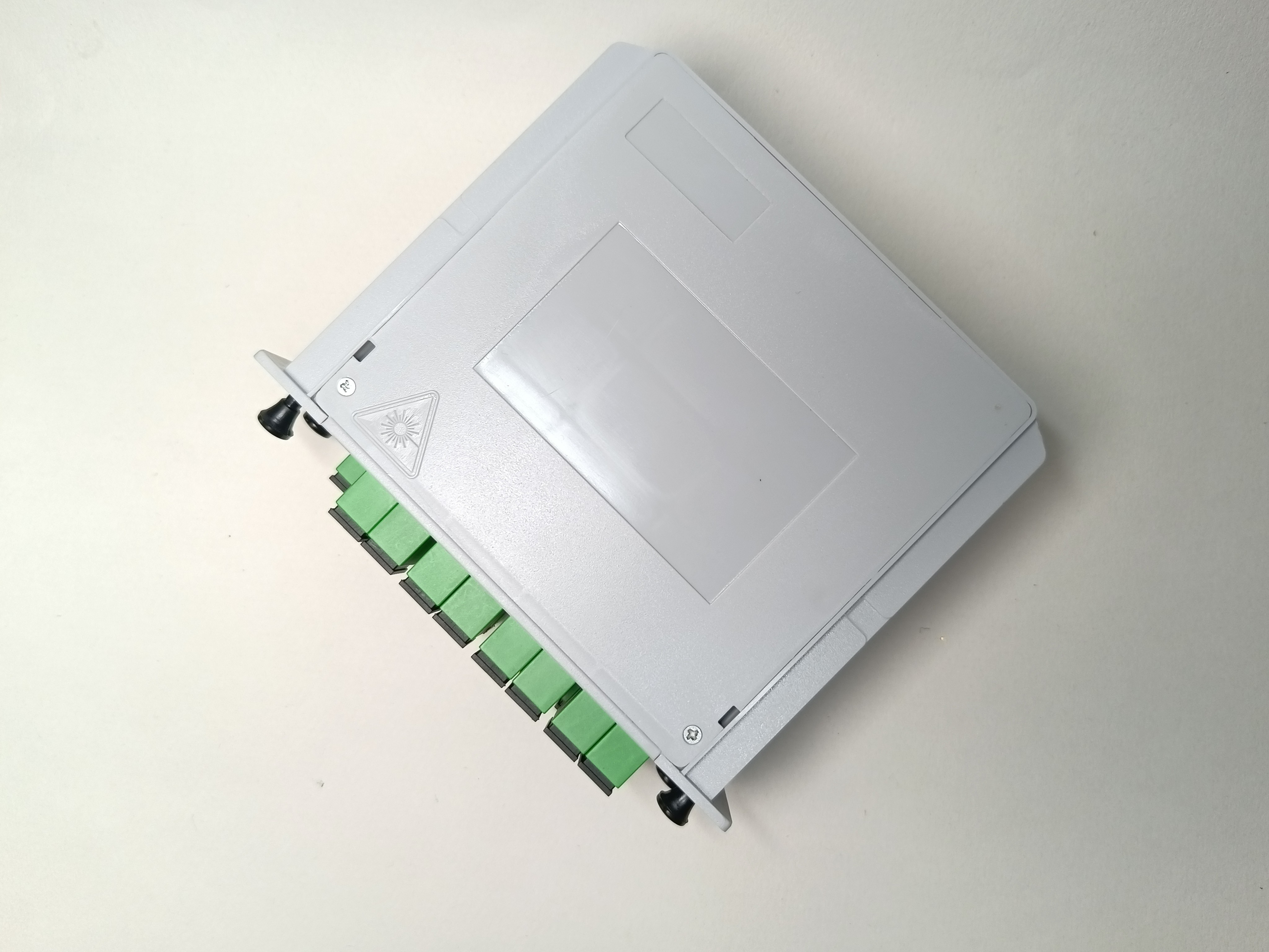 DIN Type 1X16 Insertion Fiber Optic Splitter With SC / APC Connectors LGX PLC 16 Ways