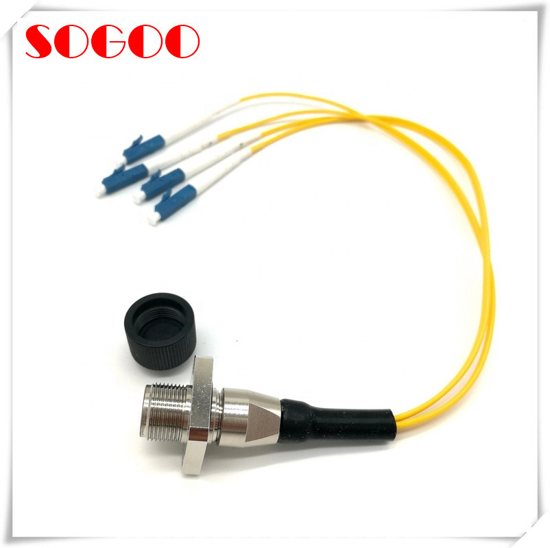 ODC Connector Socket Female Fiber Optic Cable , Indoor Fiber Optic Cable Customized Length