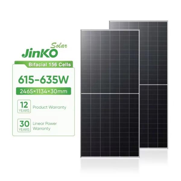 615W 620W 625W 630W 635W Jinko Original A Grade Bifacial Solar Panels for