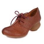 S270 Autumn new original casual single shoes women's lace-up leather round toe