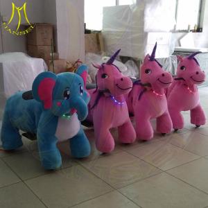 Wholesale Hansel amusement kiddie ride on electric mountable animal plush ride from china suppliers