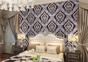 Wholesale Mildewproof Home Vinyl Bedroom Wallpaper Textured Damask Wallpaper 5.3 Sqm/Roll from china suppliers