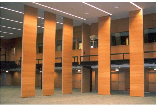 Customized Hotel Acoustic Room Dividers With Ceiling Track Heat Insulation