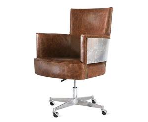 Wholesale Brown High Back Aviator Adjustable Executive Office Chair Casters Leather from china suppliers