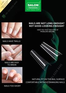 Wholesale Ladder/Stair Shape Half Cut False Nail French Style Artificial Nail Tips Fake Nail from china suppliers