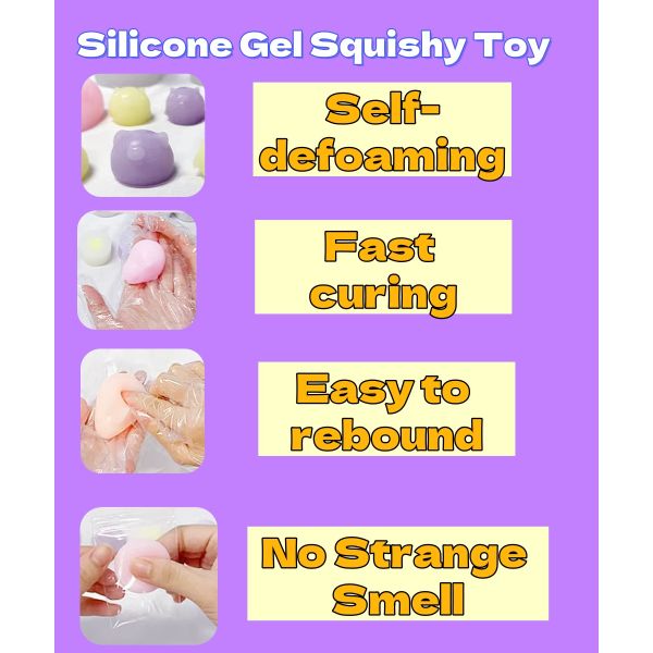 China Supplier Customized Squishy Texture 0 Hardness Squishy Silicone For Satisfying Stress Relief Toys