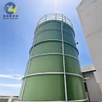 Green Cylindrical Composite Stainless Steel Bolted Storage Tanks for Waste Water