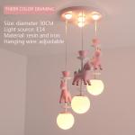 Children bedroom chandeliers modern ins merry-go-round boy girl room chandelier