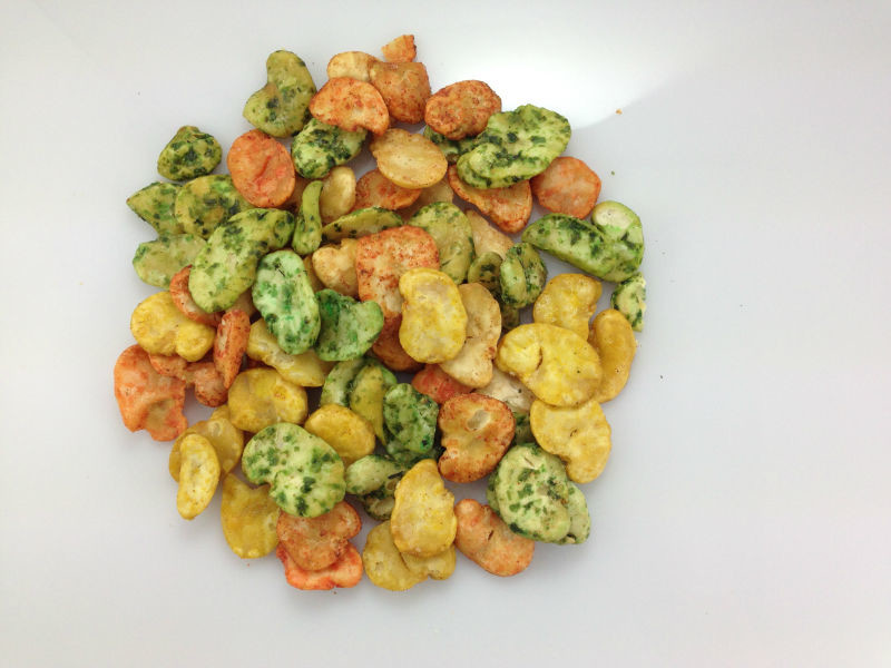 Vegan OEM Cocoa Flavor Coated Fried Broad Bean Chips Crispy