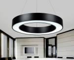 18W Circle Type LED Pendant Lights for School White / Black / Silver