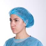 Medical Disposable Surgical Caps Disposable Non Woven Cap Blue CE / FDA