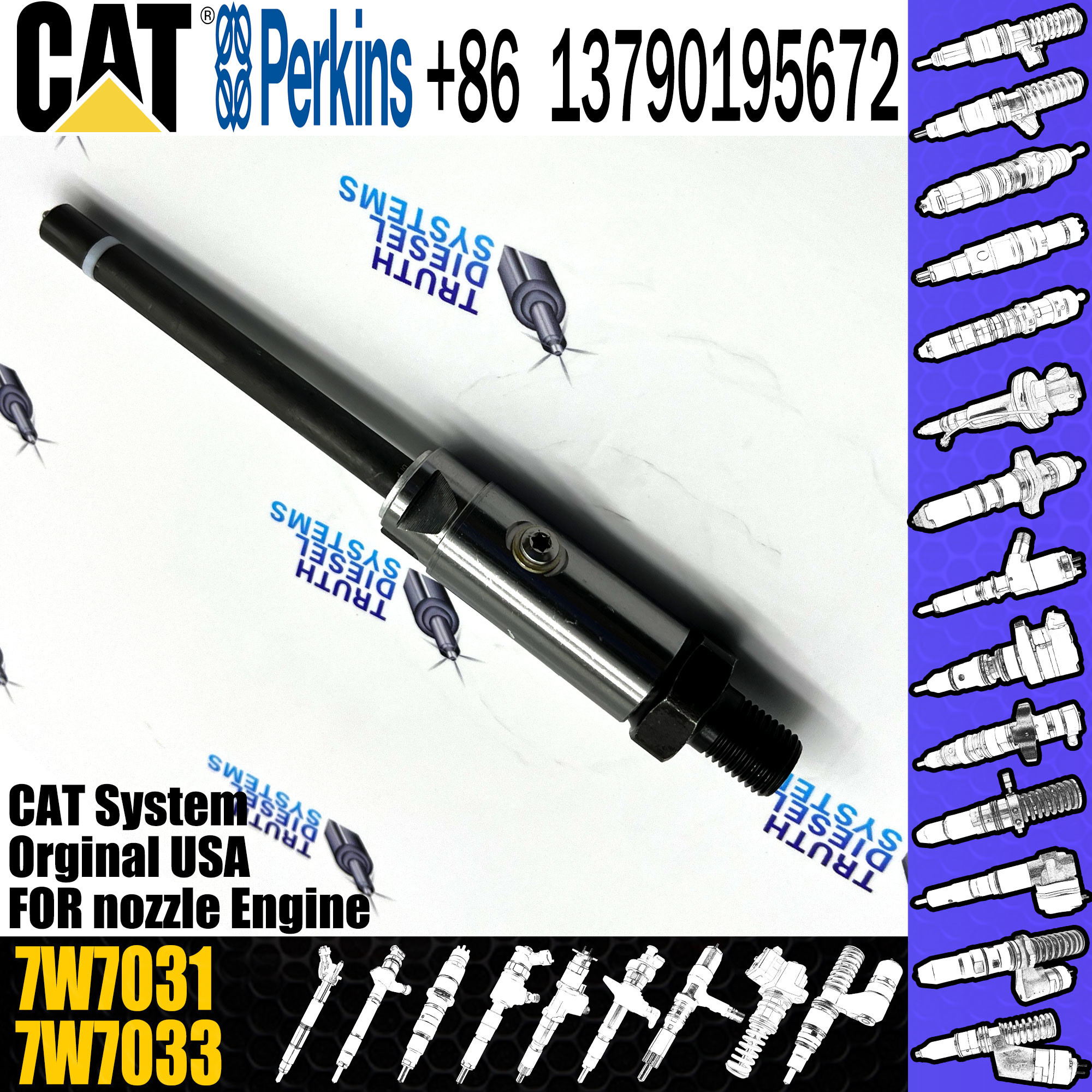 Diesel fuel nozzle 7w7026 7w7031 7W7032 7W7037 7w7038 7W7025 diesel fuel injector 3304 3406 3306