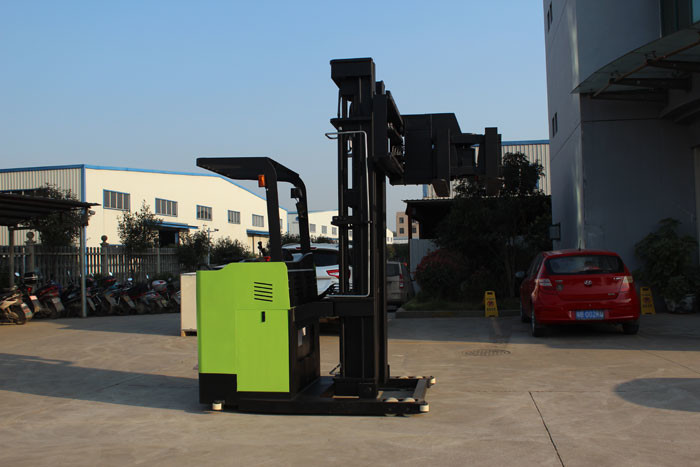 3 Way Electric Pallet Stacker for Narrow Aisle 1000kg Capacity