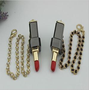 Wholesale 2019 Latest fashion leather bag ladies handbag light gold decorative lipstick locks with metal chain from china suppliers